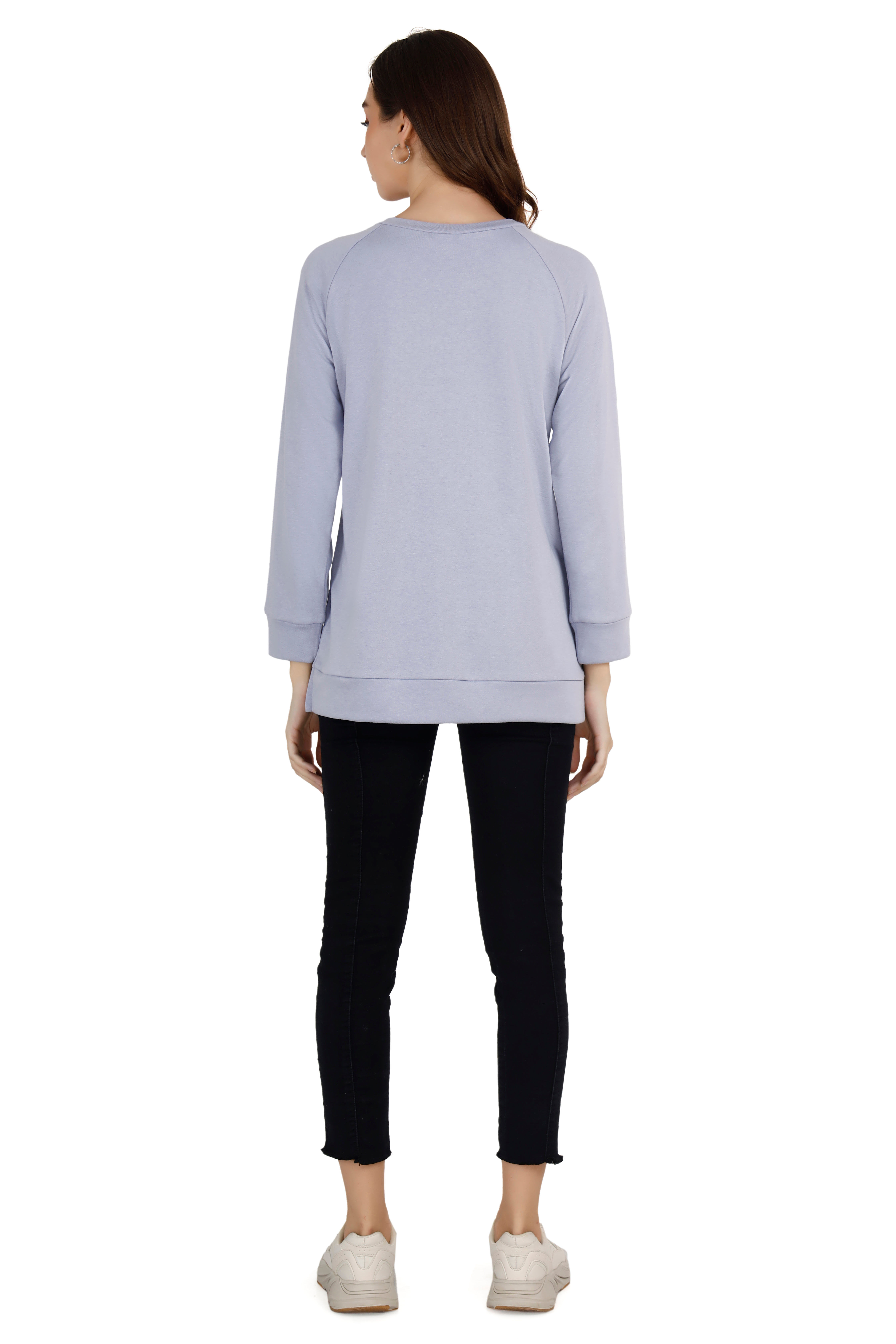 Women's Lavender Relaxed Sweatshirt thumbnail 5